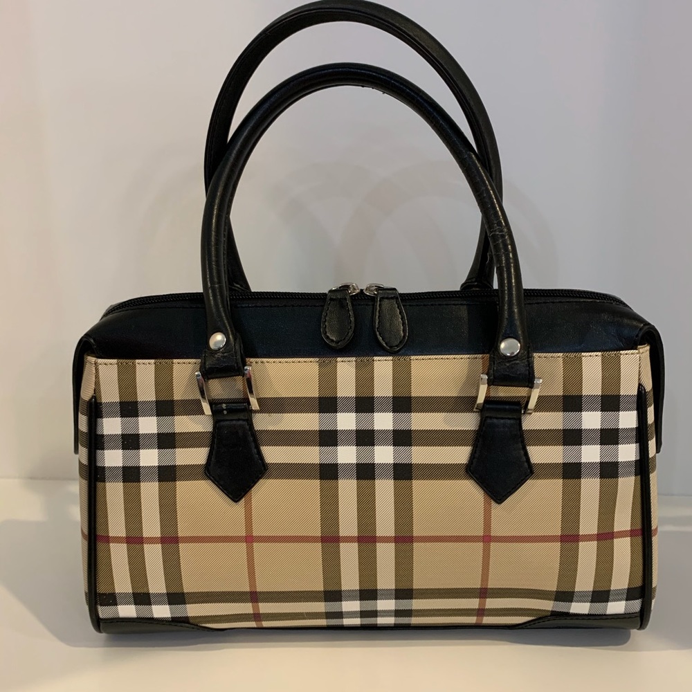 Plaid Coated canvas patterned Bowling bag